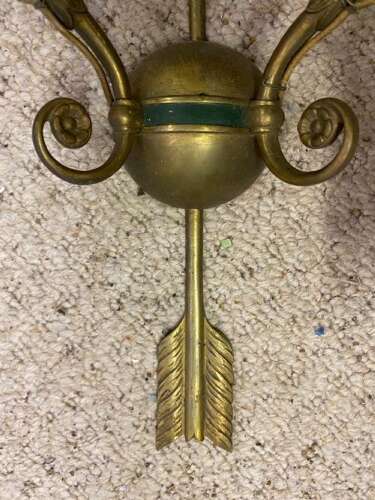An Unsual Pair of Two Light French Spear Antique Wall-lights