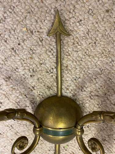 An Unsual Pair of Two Light French Spear Antique Wall-lights