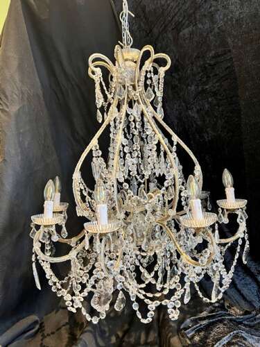 An Eight Light Gilt Florentine Antique Chandelier