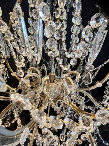 An Eight Light Gilt Florentine Antique Chandelier
