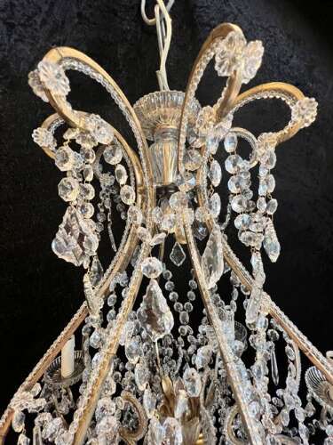 An Eight Light Gilt Florentine Antique Chandelier