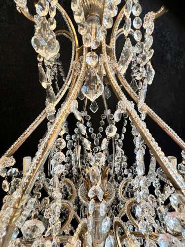 An Eight Light Gilt Florentine Antique Chandelier