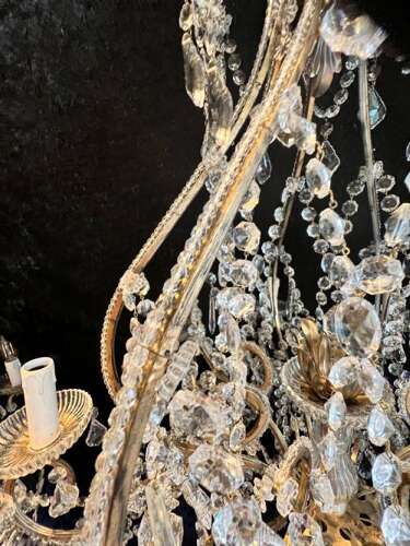 An Eight Light Gilt Florentine Antique Chandelier
