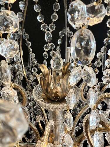 An Eight Light Gilt Florentine Antique Chandelier