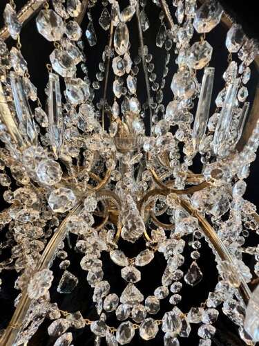 An Eight Light Gilt Florentine Antique Chandelier