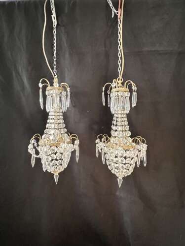 A pair of One Light French Empire Antique Chandelier