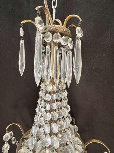 A pair of One Light French Empire Antique Chandelier