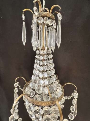 A pair of One Light French Empire Antique Chandelier
