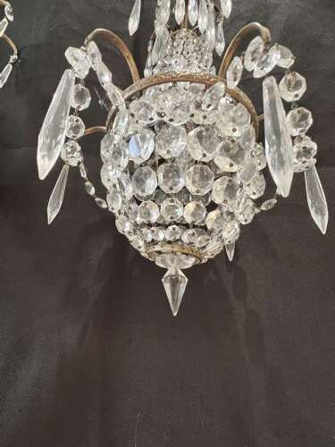 A pair of One Light French Empire Antique Chandelier