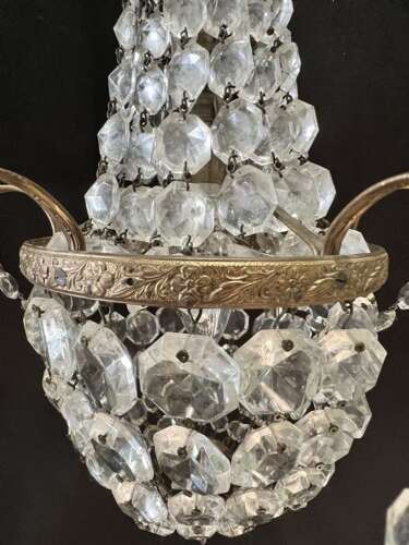 A pair of One Light French Empire Antique Chandelier