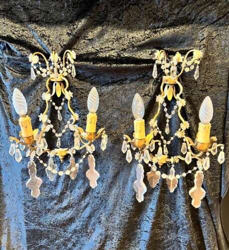 A Pair of Gilt Florentine Antique Wall-lights