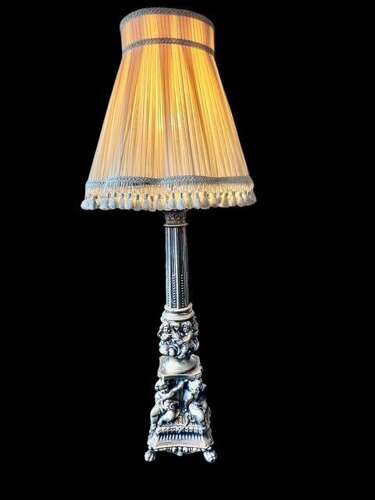 An Italian Gilt Cherub Antique Lamp