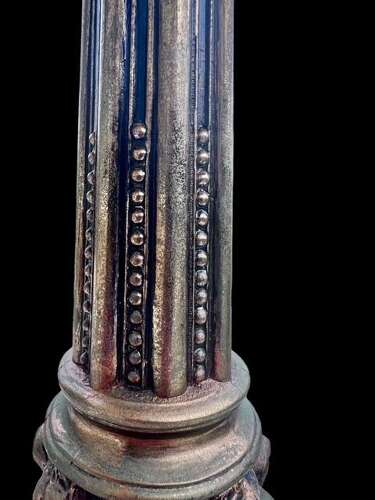 An Italian Gilt Cherub Antique Lamp