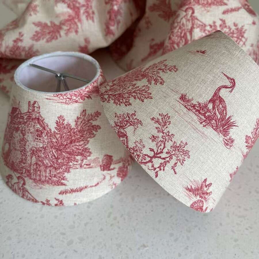 Handmade Toile de Jouy lampshade
