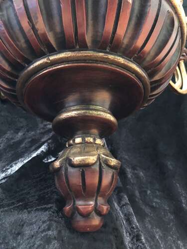 Eight Light Wooden Pendant Chandelier