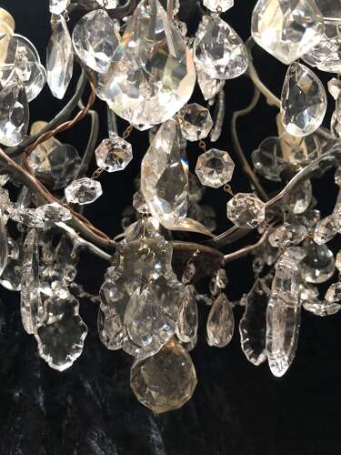 A Six Light French Traditional Antique Chandelier