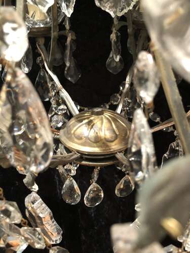 A Six Light French Traditional Antique Chandelier