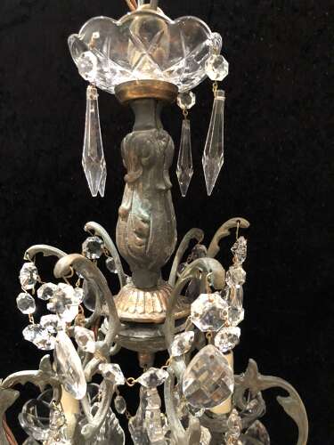 A Six Light French Traditional Antique Chandelier