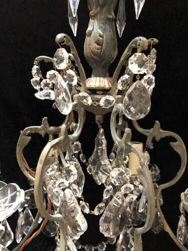 A Six Light French Traditional Antique Chandelier