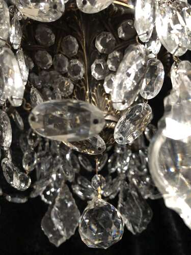 Eight Light French Bronze Antique Chandelier