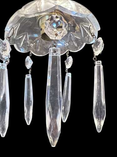 TWO LIGHT CHERUB ITALIAN ANTIQUE PENDANT CHANDELIER