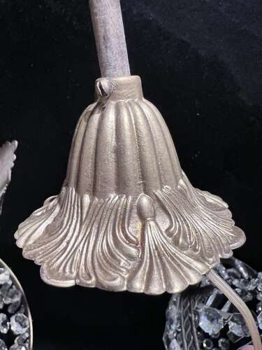 A One Light French Waterfall Empire Antique Chandelier