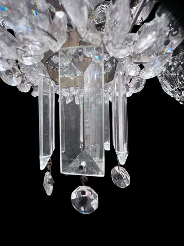 A Single Light Unusual English One Light Antique Chandelier