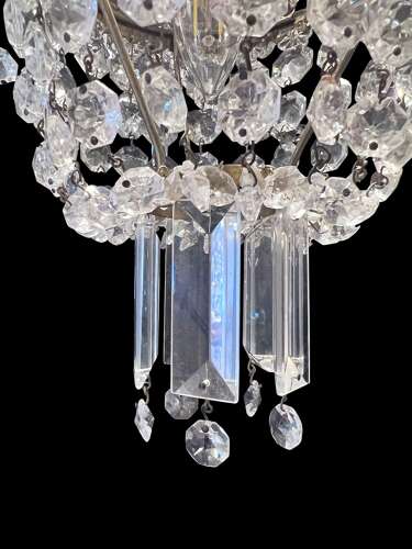 A Single Light Unusual English One Light Antique Chandelier