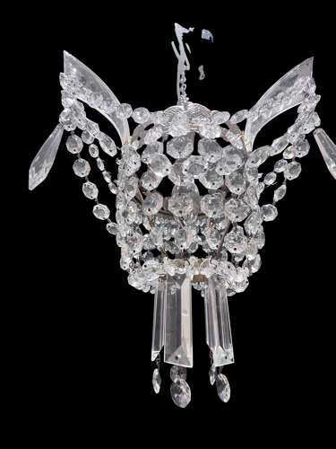 A Single Light Unusual English One Light Antique Chandelier