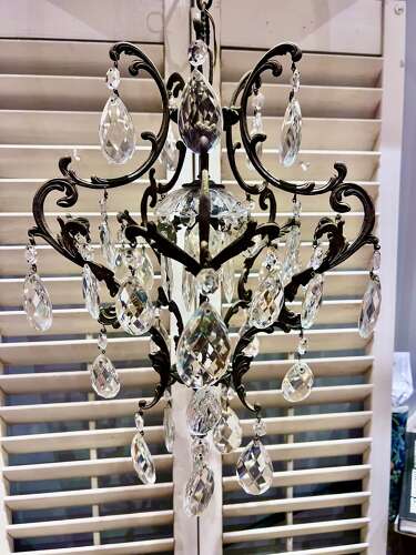 Small Single Light Italian Cage Antique Chandelier