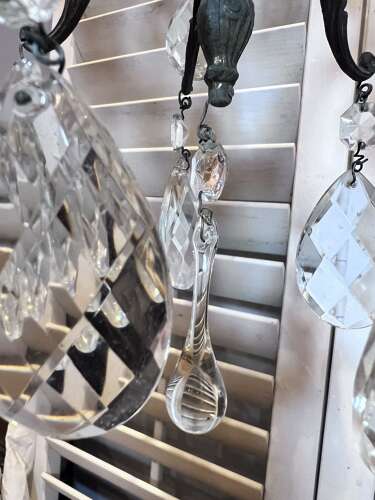 Small Single Light Italian Cage Antique Chandelier