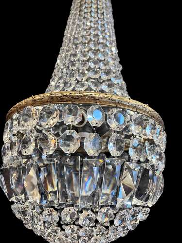 A One Light Good Quality French Empire Basket Chandelier