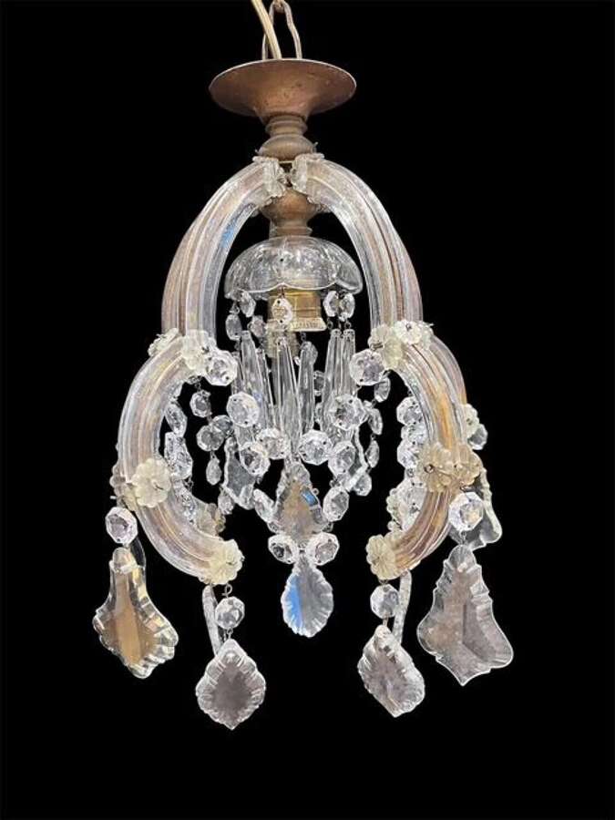 One Light Italian Marie Theresa Antique Chandelier