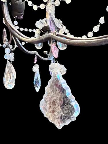Four Light French Amethyst French Antique Chandelier