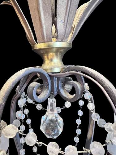 Four Light French Amethyst French Antique Chandelier