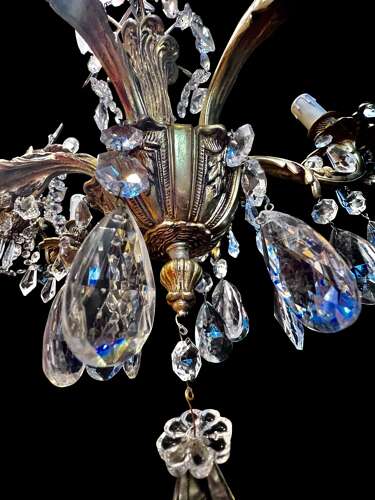 Six Light French Ormolu Antique Chandelier